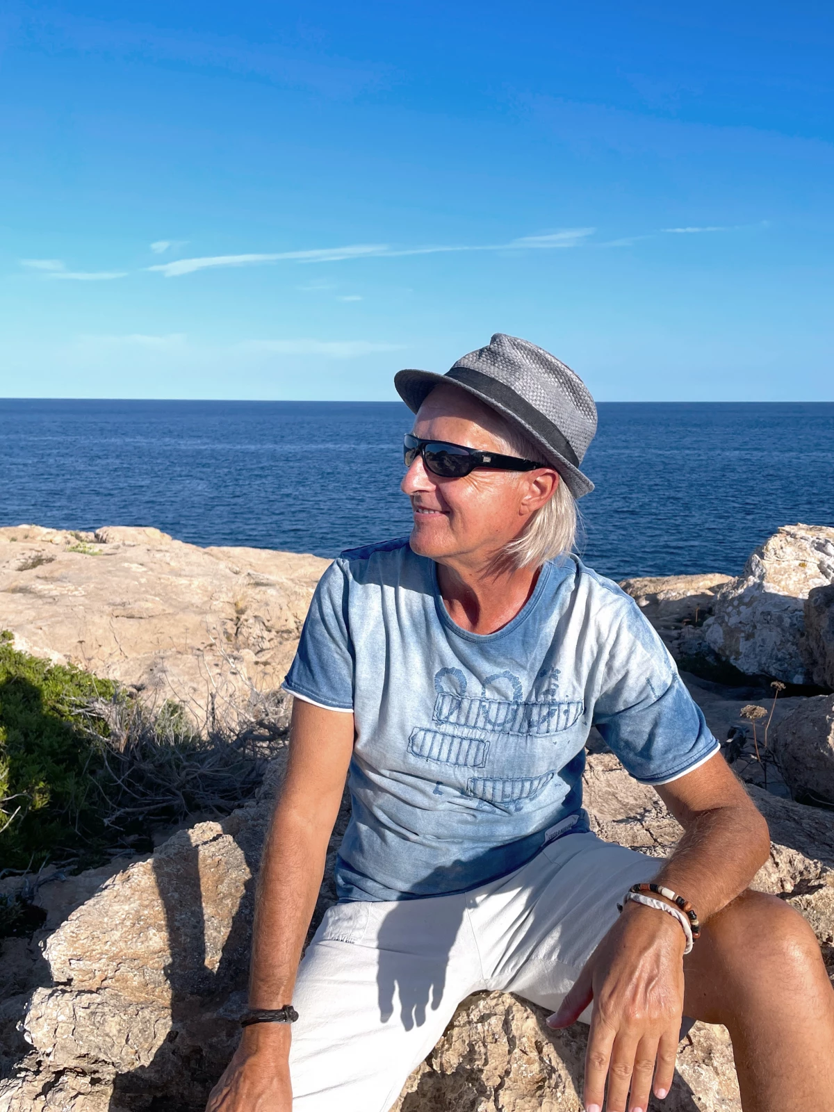 Chris Le Blanc on the beach