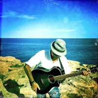 Chris le Blanc and his guitar