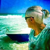 Chris le Blanc and Blue Boat