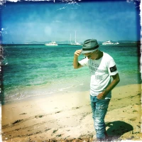 Chris le Blanc at Formentera beach